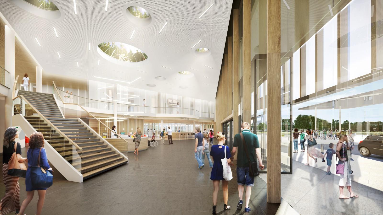 mission BIM pour l'hôpital Métropolitain de l'Artois, intérieure du bâtiment