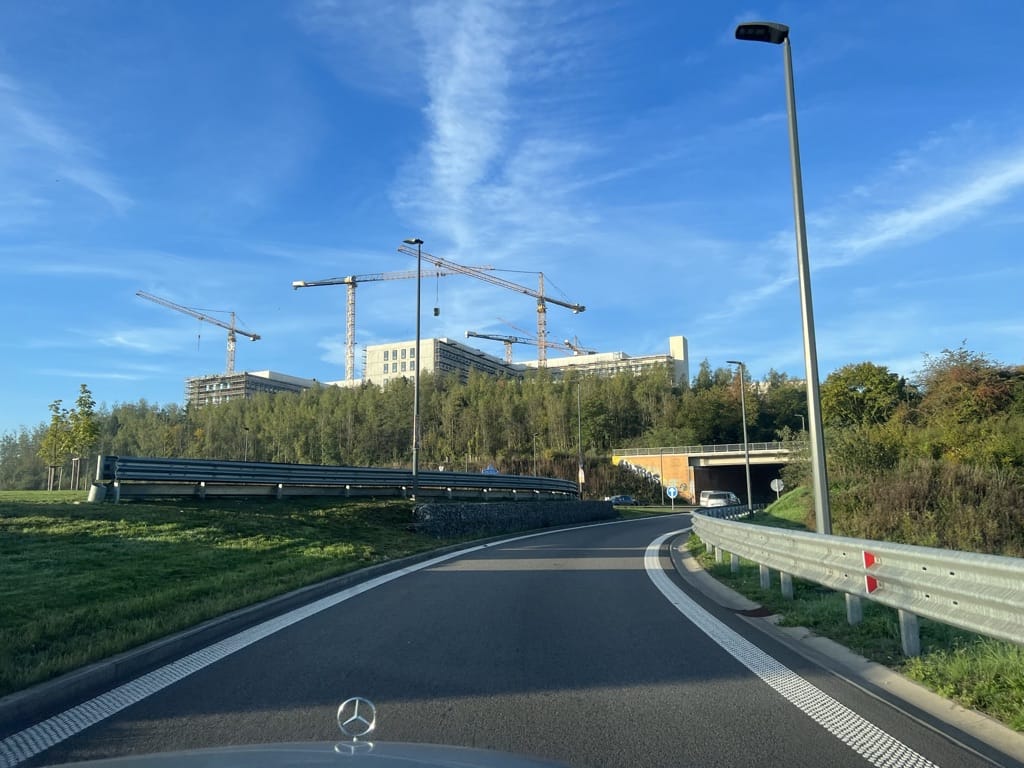 en route vers le grand Hôpital de Charleroi