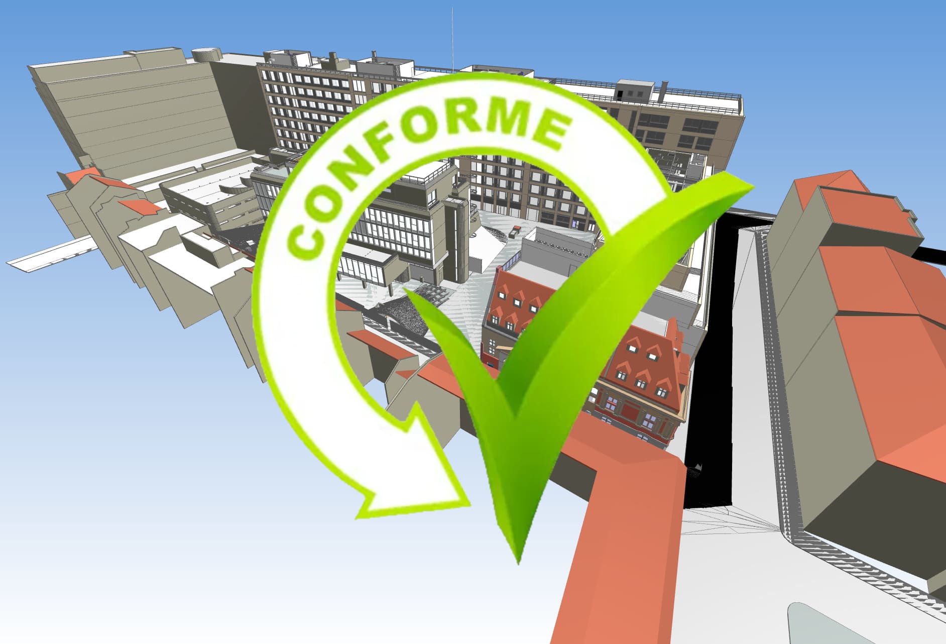 image pour illustrer la modélisation et gestion de maquettes numériques qui sont conforme